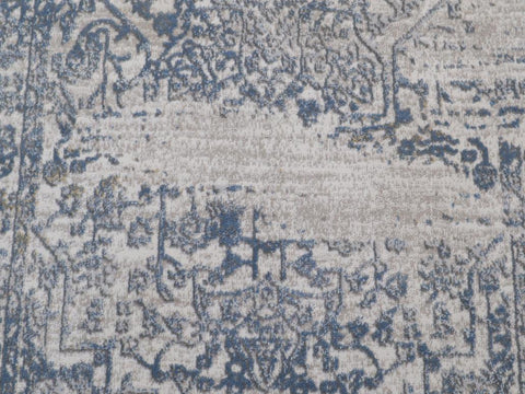 handmade Transitional Vintage Beige Blue Machine Made RECTANGLE POLYESTER area rug 9x12