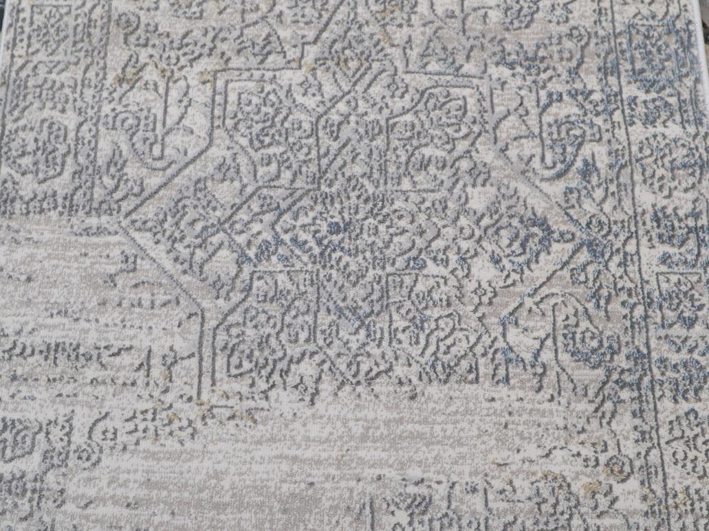 handmade Transitional Distressed Beige Grey Machine Made RECTANGLE POLYESTER area rug 9x12