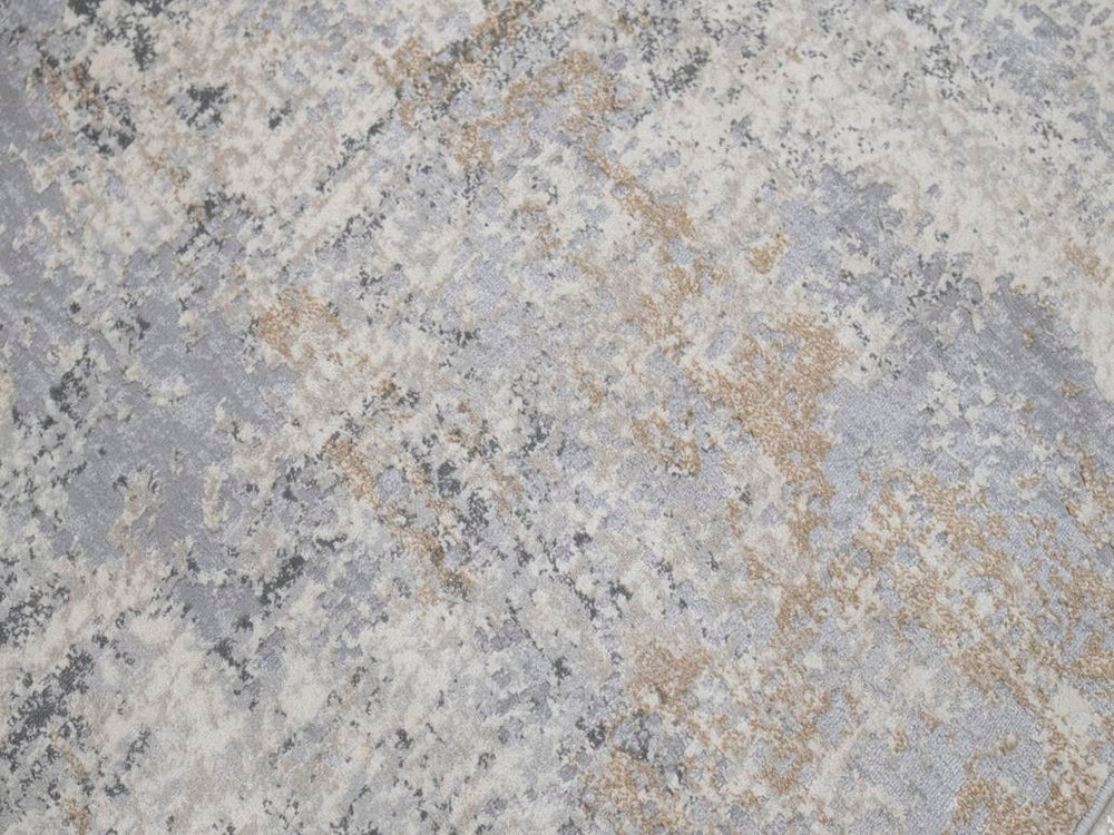 handmade Modern Abstract Grey Beige Machine Made RECTANGLE POLYESTER area rug 5x8