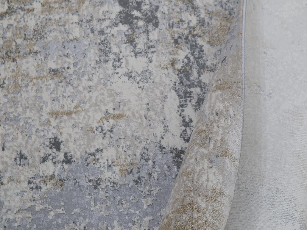 handmade Transitional Vintage Blue Beige Machine Made RECTANGLE POLYESTER area rug 6x9