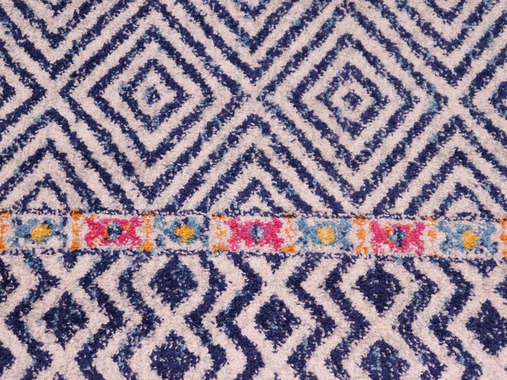 handmade Geometric Modern Blue Fushia Machine Made RECTANGLE POLYESTER area rug