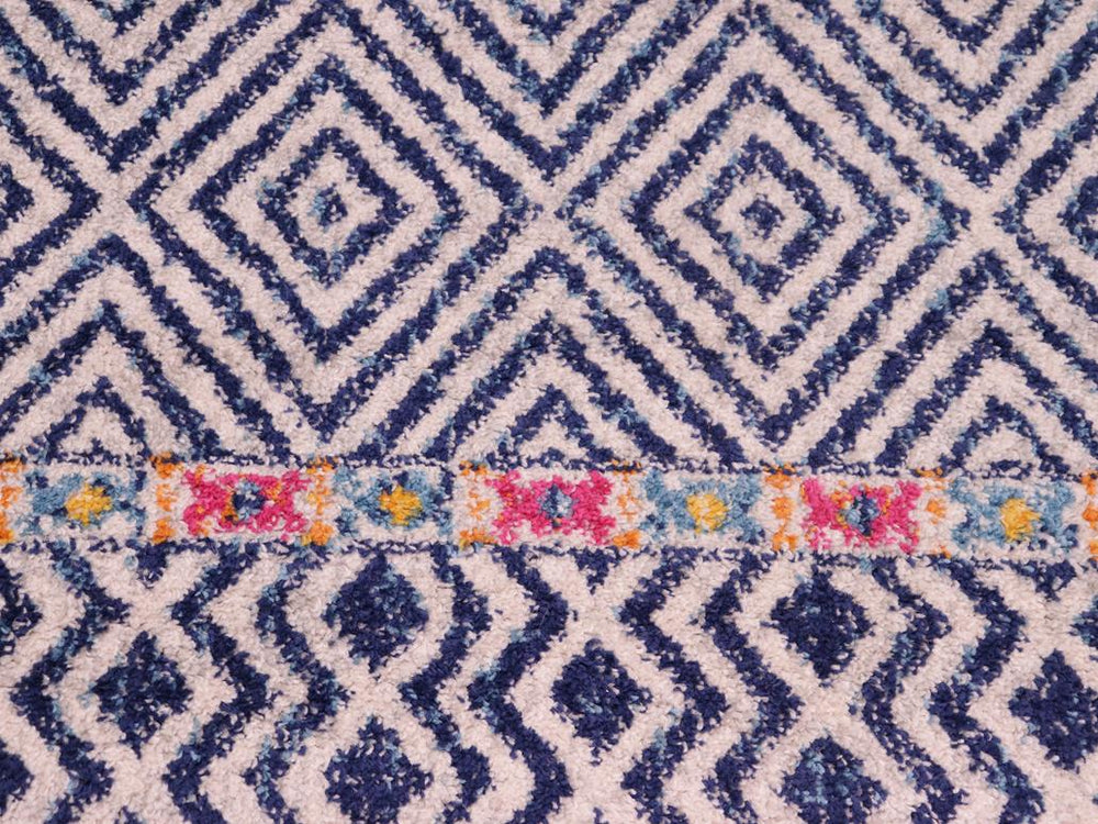 handmade Geometric Modern Blue Fushia Machine Made RECTANGLE POLYESTER area rug