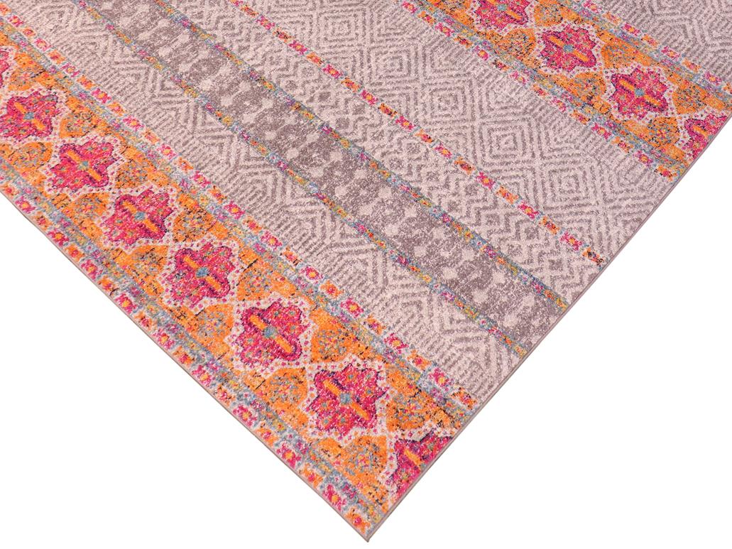 handmade Geometric Modern Light Gray Pink Machine Made RECTANGLE POLYESTER area rug 10x14