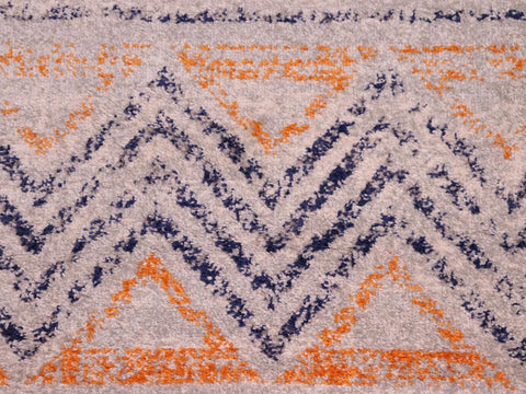 handmade Geometric Modern Gray Blue Machine Made RECTANGLE POLYESTER area rug 9x12