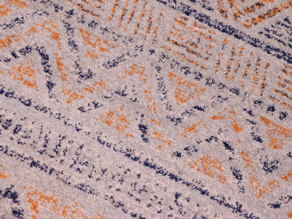 handmade Geometric Modern Gray Blue Machine Made RECTANGLE POLYESTER area rug 9x12