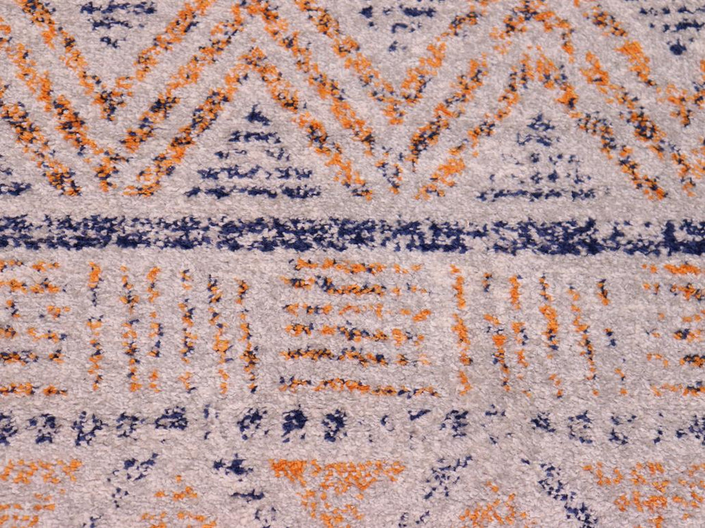 handmade Geometric Modern Gray Blue Machine Made RECTANGLE POLYESTER area rug 9x12