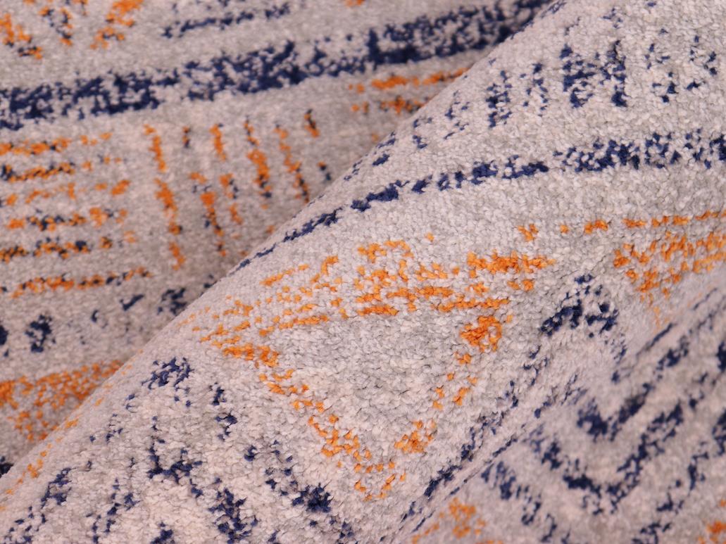 handmade Geometric Modern Gray Blue Machine Made RECTANGLE POLYESTER area rug 9x12