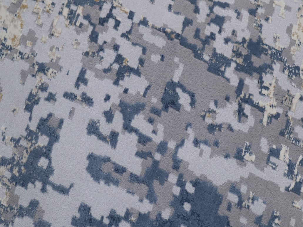 handmade Modern Abstract Gray Blue Machine Made RECTANGLE POLYESTER area rug 9x12