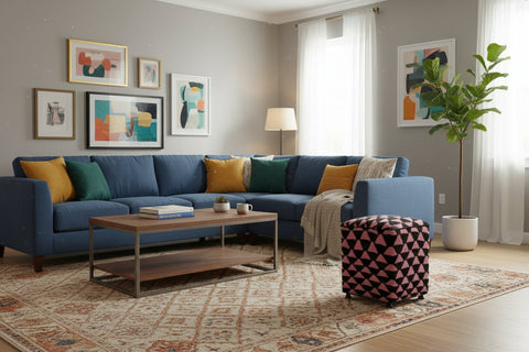 handmade  Ottoman Black Pink HandmadeRECTANGLE 100% WOOL area rug 