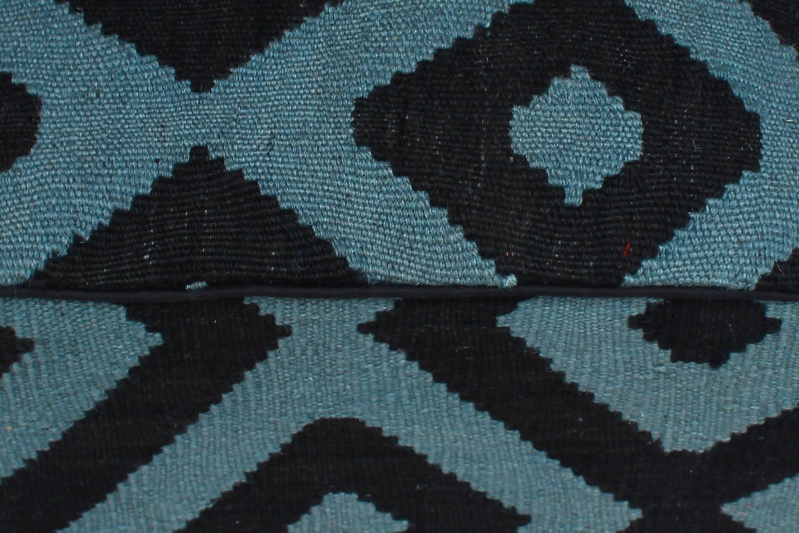 handmade  Ottoman Black Grey HandmadeRECTANGLE 100% WOOL area rug