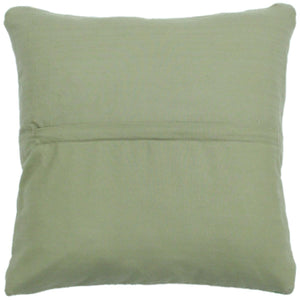 handmade Modern Pillow Ivory Green Hand-Woven SQUARE 100% WOOL kilim throw pillow