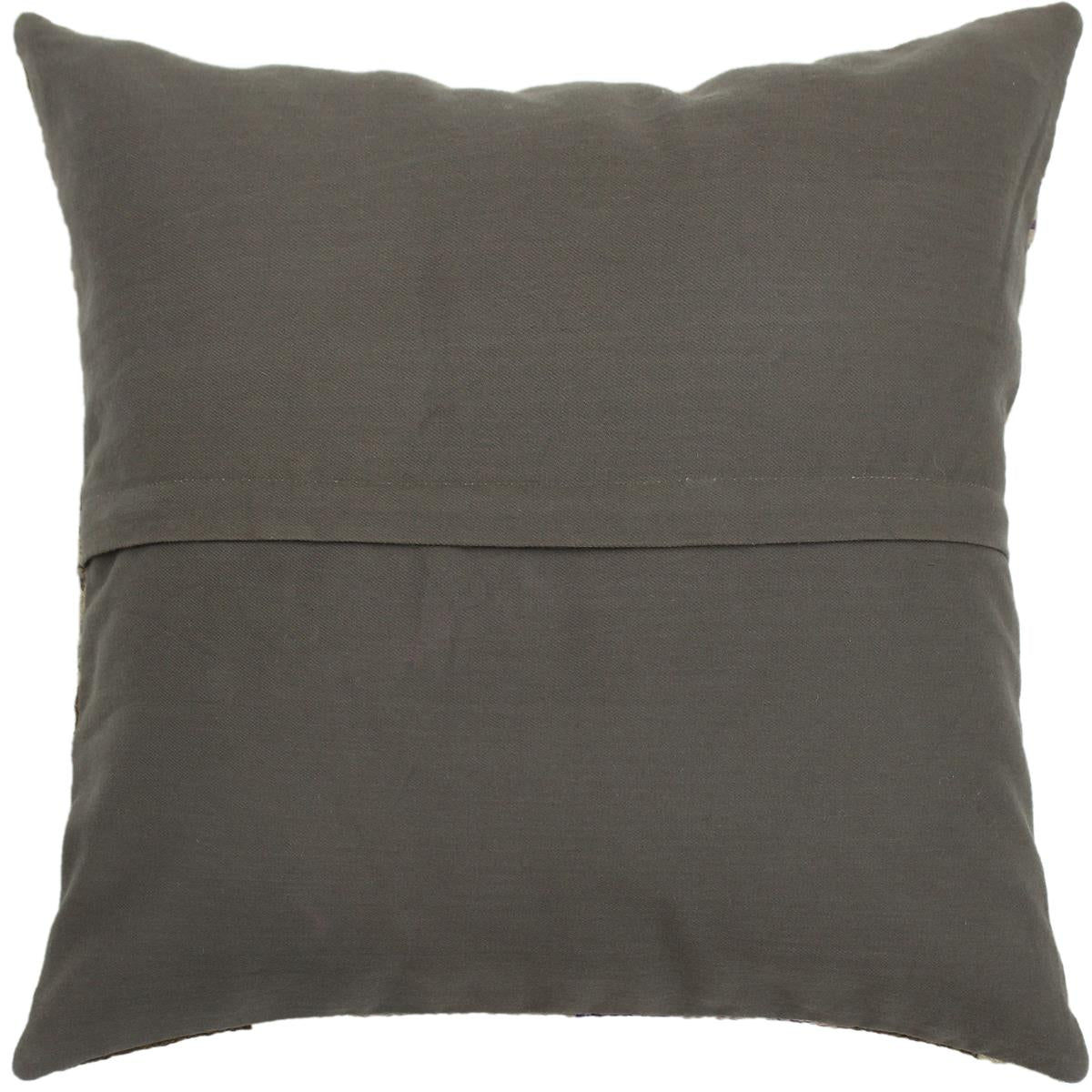 handmade Traditional Pillow Purple Gray Hand-made SQUARE 100% WOOL kilim throw pillow