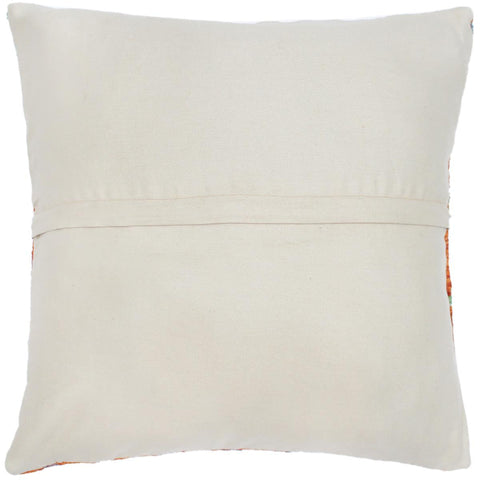 handmade Traditional Pillow Rust Blue Hand-Woven SQUARE 100% WOOL kilim throw pillow