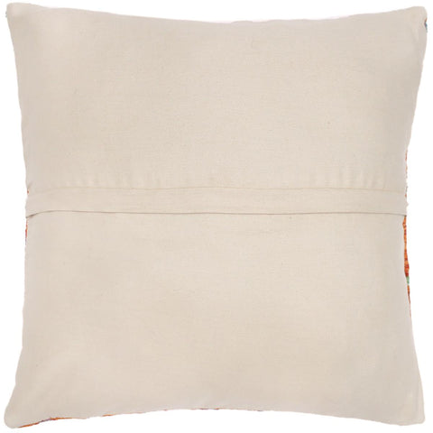 handmade Traditional Pillow Rust Blue Hand-Woven SQUARE 100% WOOL kilim throw pillow