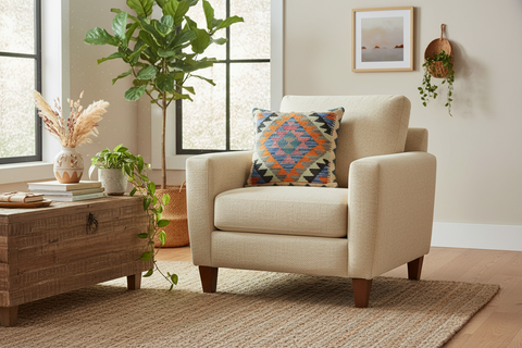 Geometric Turkish Belia Hand Woven Kilim Throw Pillow