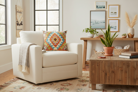 Shabby Chic Turkish Britany Hand Woven Kilim Throw Pillow