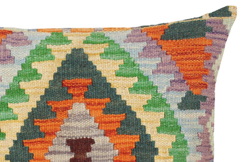 handmade Traditional Pillow Blue Rust Hand-Woven SQUARE 100% WOOL kilim throw pillow