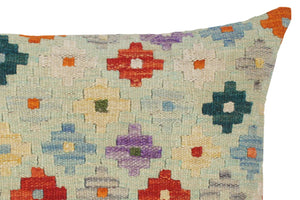 handmade Traditional Pillow Blue Rust Hand-Woven SQUARE 100% WOOL kilim throw pillow