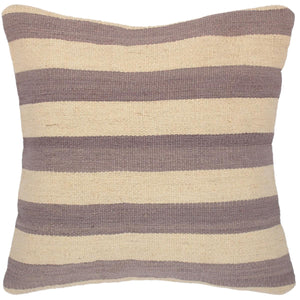 18x19 hand woven kilim throw pillow in beige and gray - Tribal Turkish Pierre