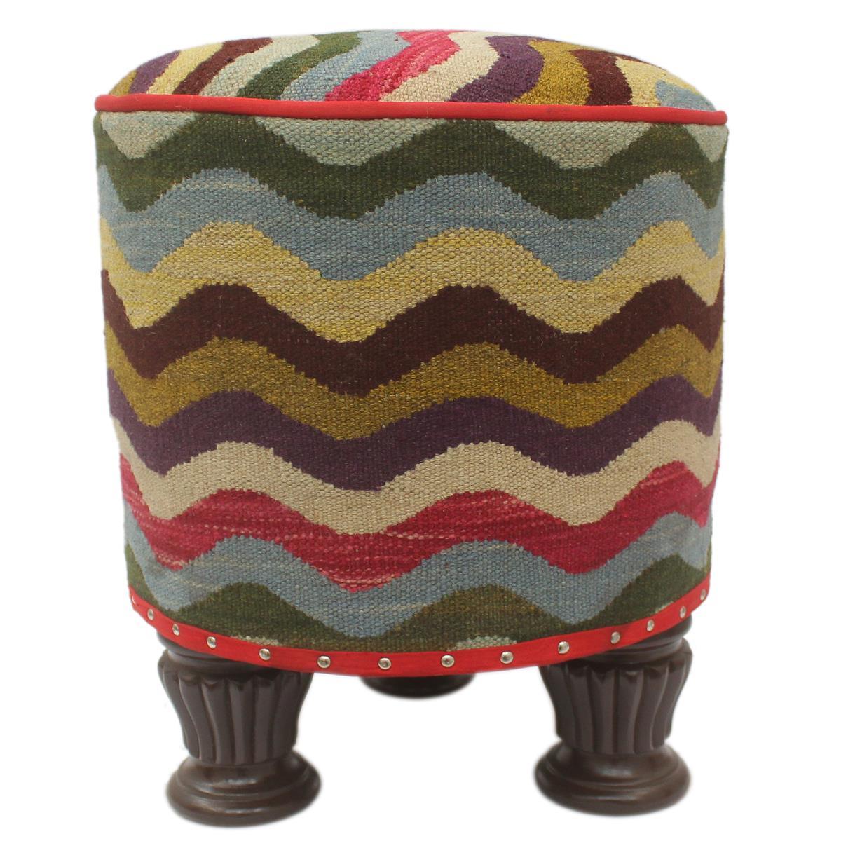 handmade  Blue Beige Hand-made ROUND 