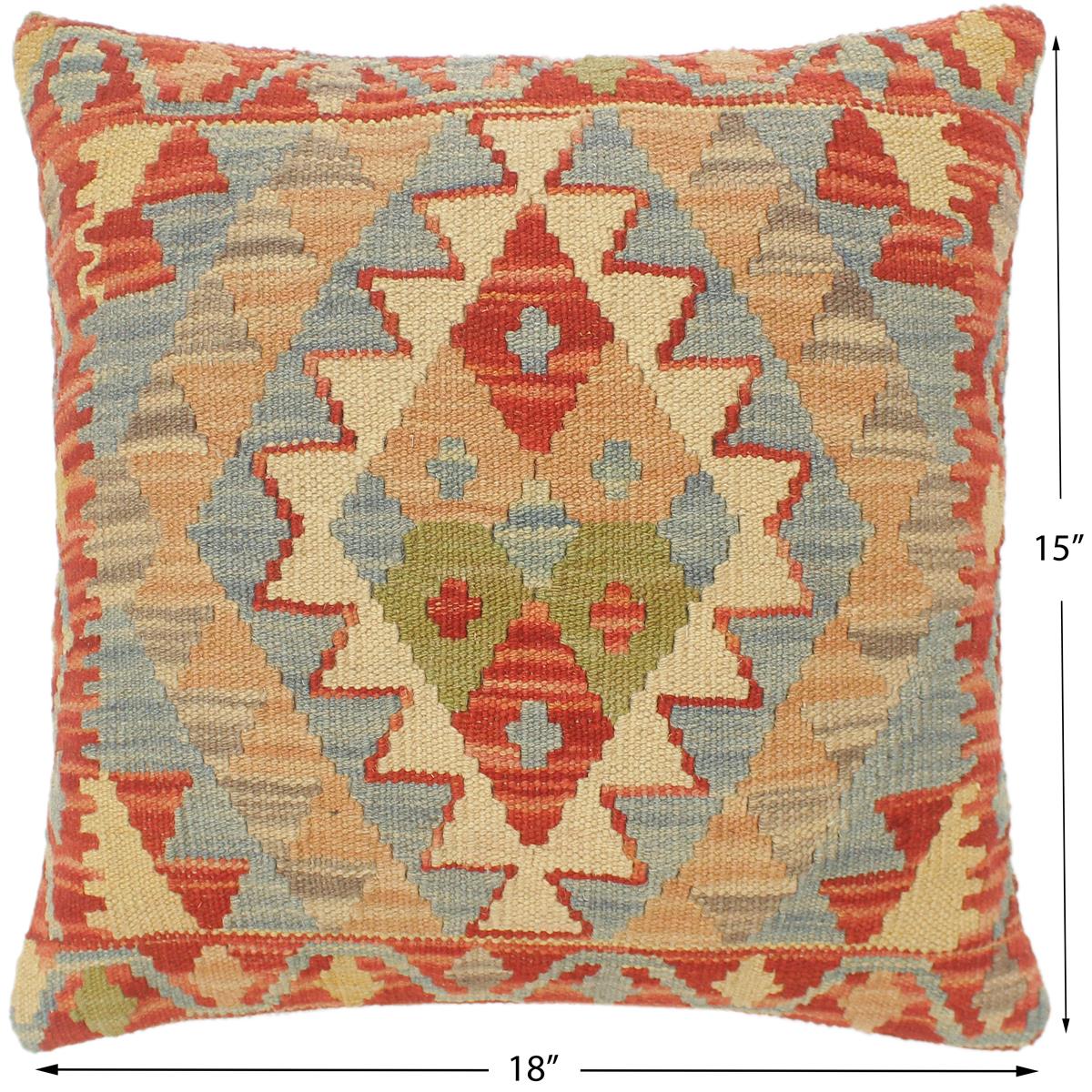 handmade Tribal Turkish Antique Rust Black Hand-Woven RECTANGLE 100% WOOL pillow