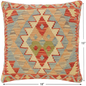 handmade Tribal Turkish Antique Rust Black Hand-Woven RECTANGLE 100% WOOL pillow