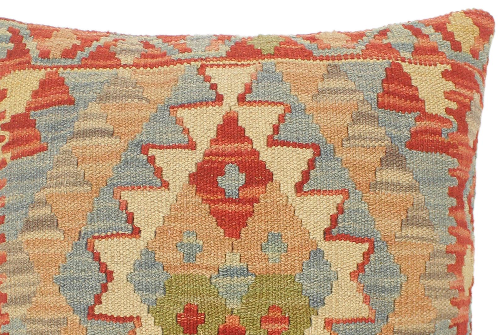 handmade Tribal Turkish Antique Rust Black Hand-Woven RECTANGLE 100% WOOL pillow
