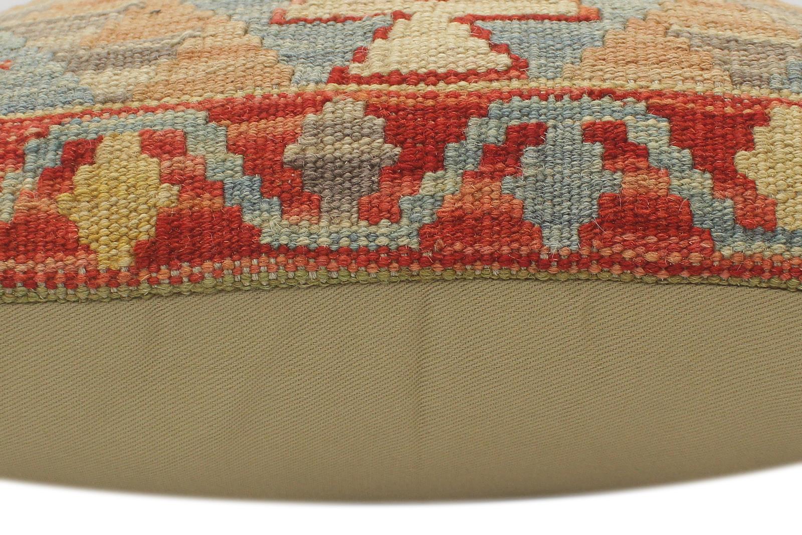 handmade Tribal Turkish Antique Rust Black Hand-Woven RECTANGLE 100% WOOL pillow