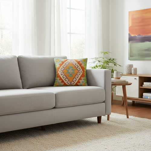 Southwestern Turkish Kendall Hand Woven Kilim Pillow