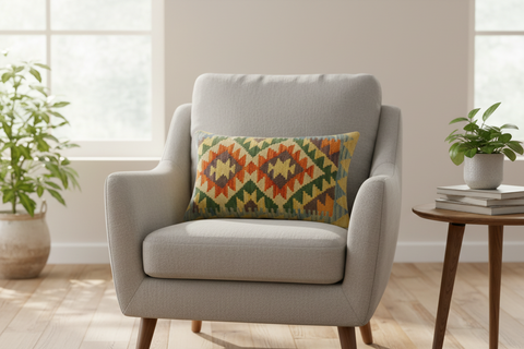 Turkish Rustic Cairns Hand Woven Kilim Pillow