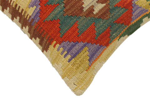 handmade Tribal Rust Blue Hand-Woven RECTANGLE 100% WOOL Pillow