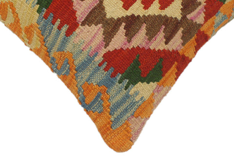 handmade Tribal Rust Blue Hand-Woven RECTANGLE 100% WOOL Pillow