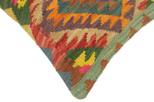 handmade Tribal Rust Blue Hand-Woven RECTANGLE 100% WOOL Pillow