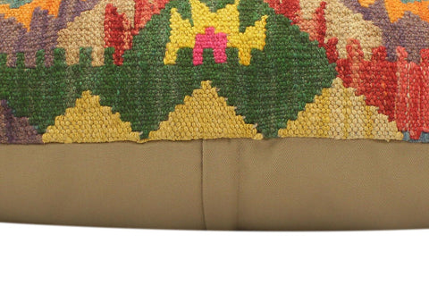 handmade Tribal Rust Blue Hand-Woven RECTANGLE 100% WOOL Pillow