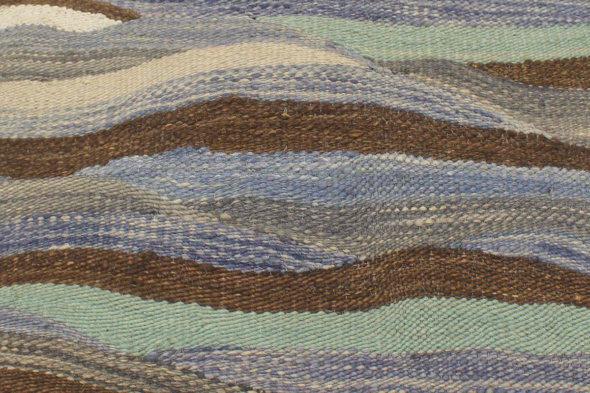 handmade Modern Ottoman Blue Beige Hand-made SQUARE handmade ottoman pouf