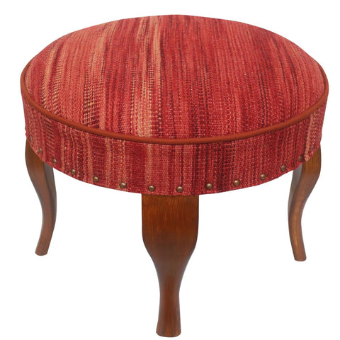 handmade Modern Victorianot Red Red Hand-made RECTANGLE Vegetable dyed wool and wood  24 x 24 x 19