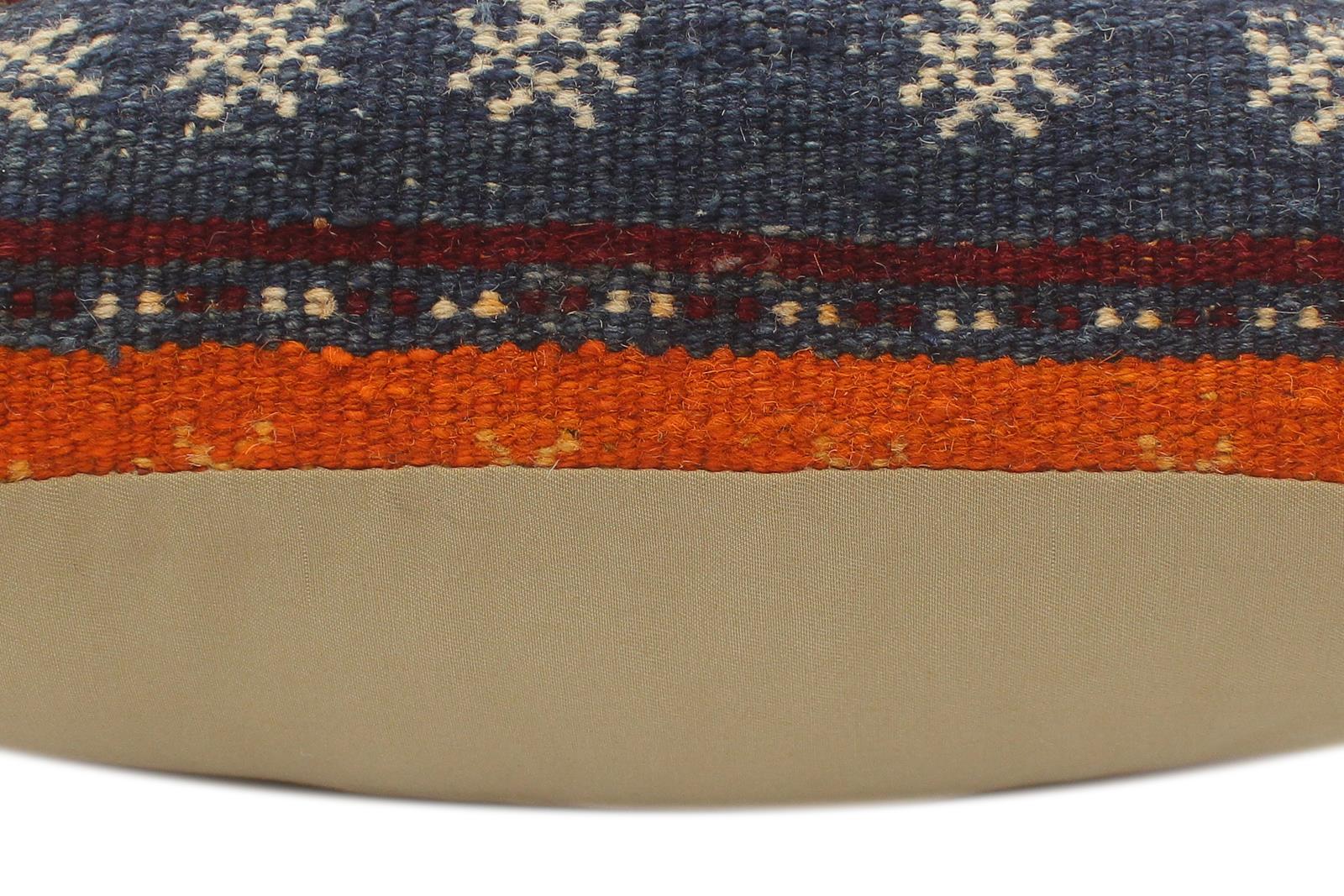 handmade Tribal Turkish Antique Burgundy Rust Hand-Woven SQUARE 100% WOOL pillow