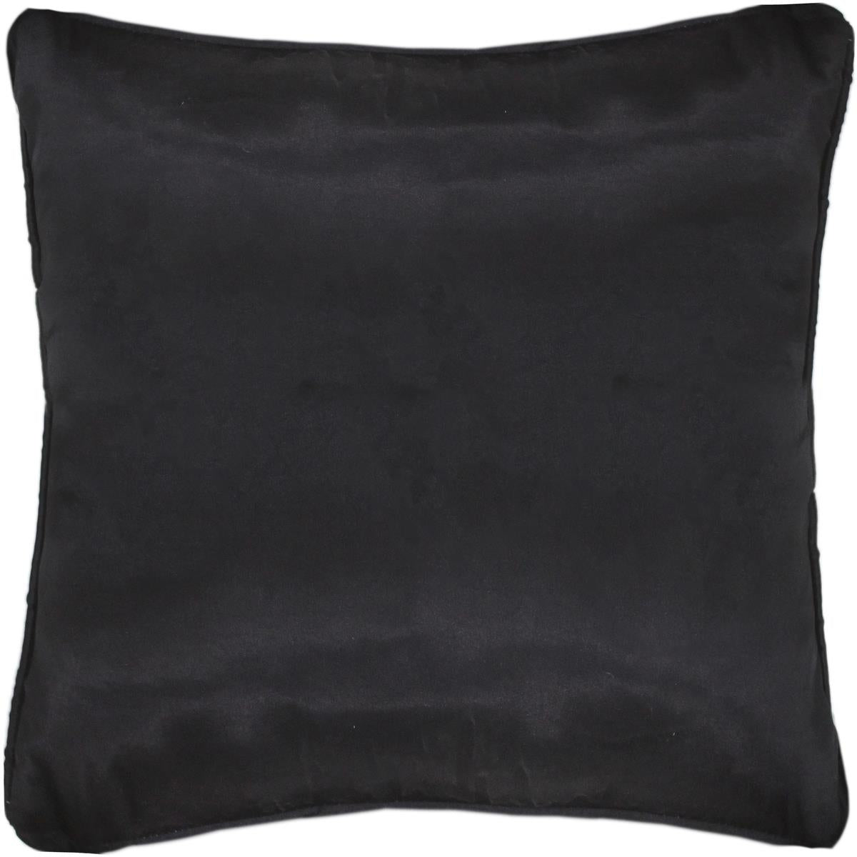 handmade Pillow Black Red Handmade square embroided silk pillow