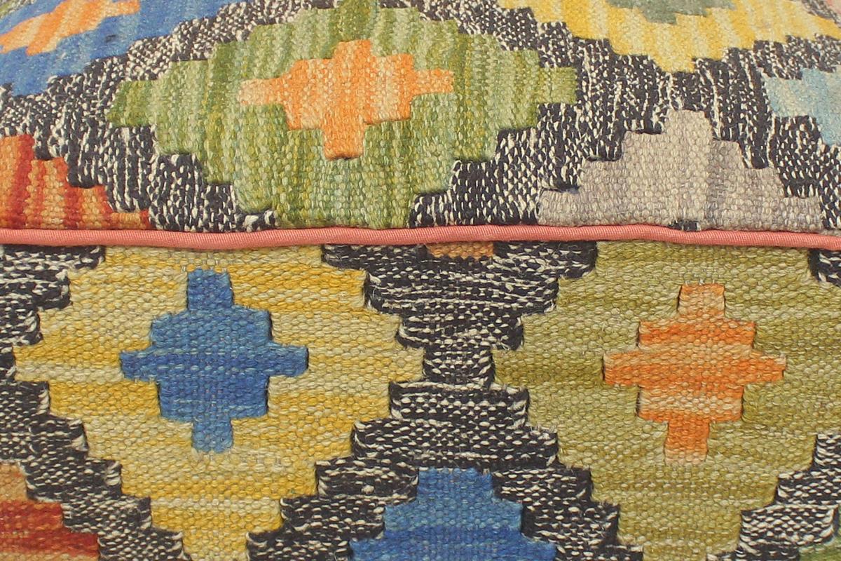 handmade Traditional Ottoman Gray Rust Hand-made SQUARE handmade ottoman pouf