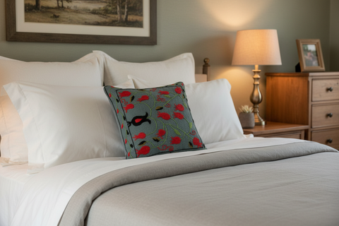 Eclectic Cusack Kilim Suzani Handmade Pillow
