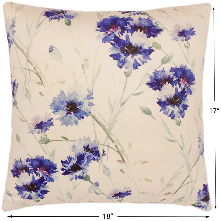 handmade Velvet Pillow Ivory Blue Hand-Woven SQUARE PRINTED VEL area rug