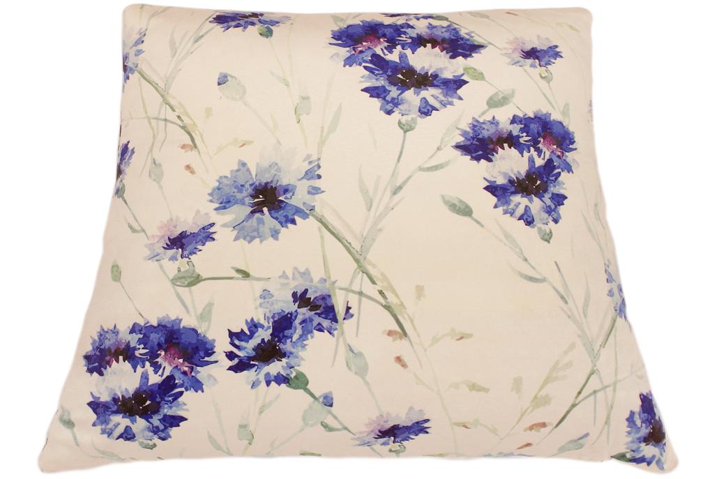 handmade Velvet Pillow Ivory Blue Hand-Woven SQUARE PRINTED VEL area rug