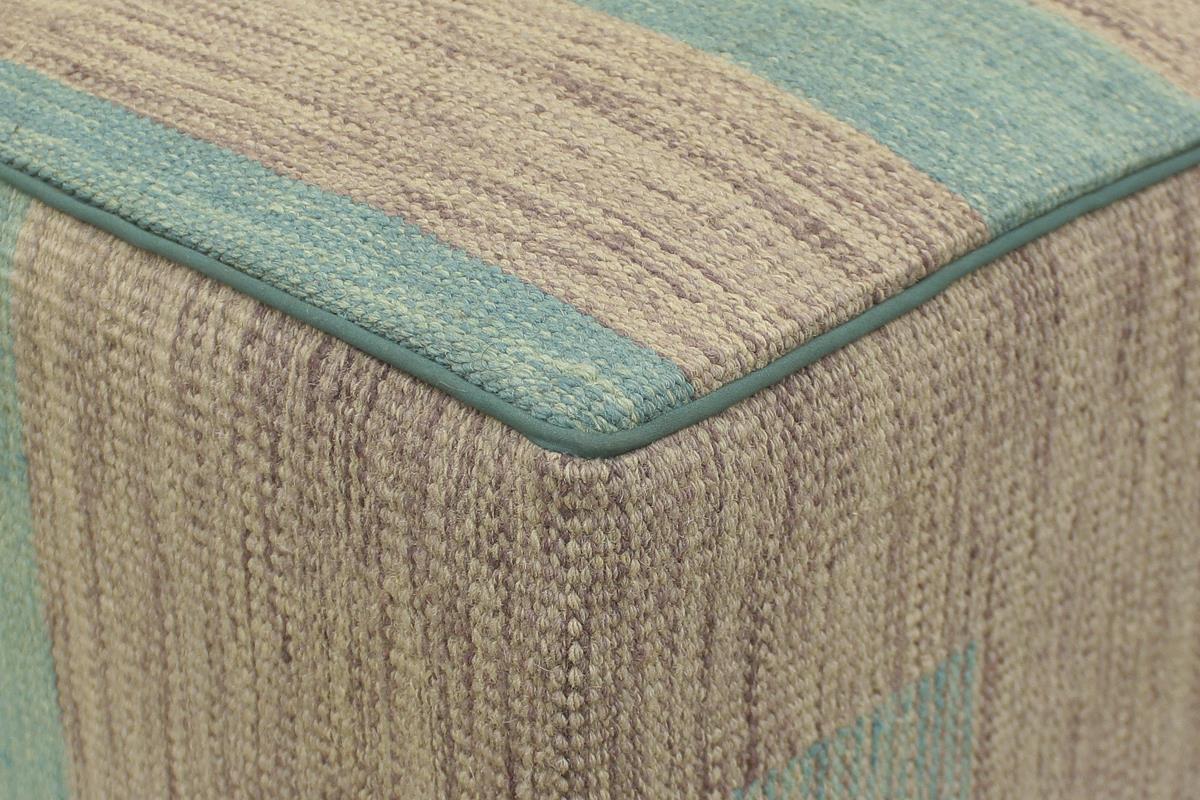 handmade Modern Ottoman Green Purple Hand-made SQUARE handmade ottoman pouf