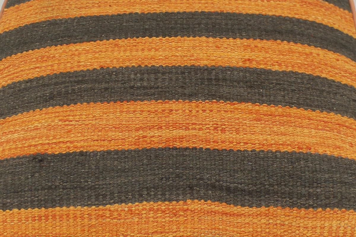 handmade Modern Ottoman Orange Black Hand-made SQUARE handmade ottoman pouf