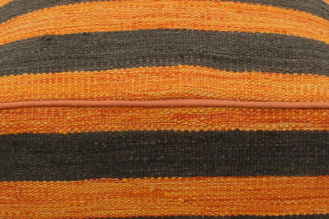 handmade Modern Ottoman Orange Black Hand-made SQUARE handmade ottoman pouf