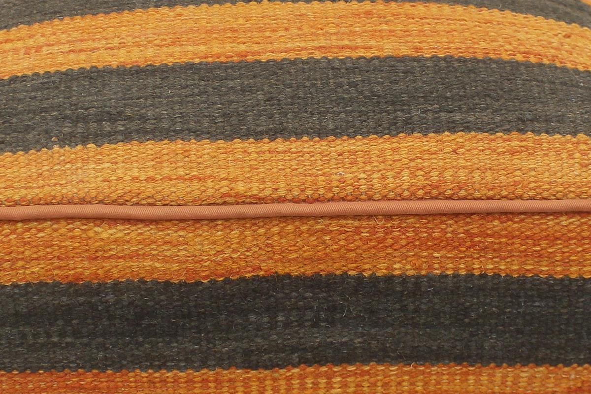 handmade Modern Ottoman Orange Black Hand-made SQUARE handmade ottoman pouf