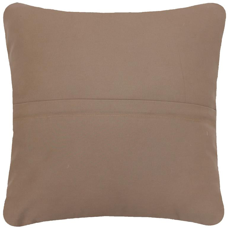 handmade Traditional Pillow Beige Blue Hand-Woven SQUARE 100% WOOL Handmade pillow