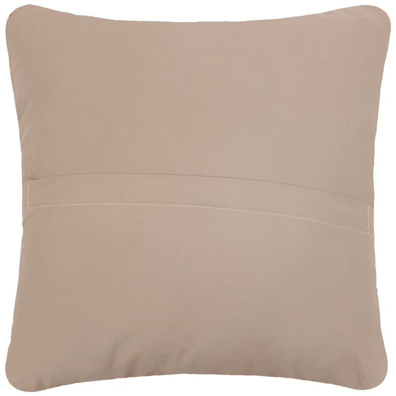 handmade Traditional Pillow Orange Red Hand-Woven SQUARE 100% WOOL Handmade pillow