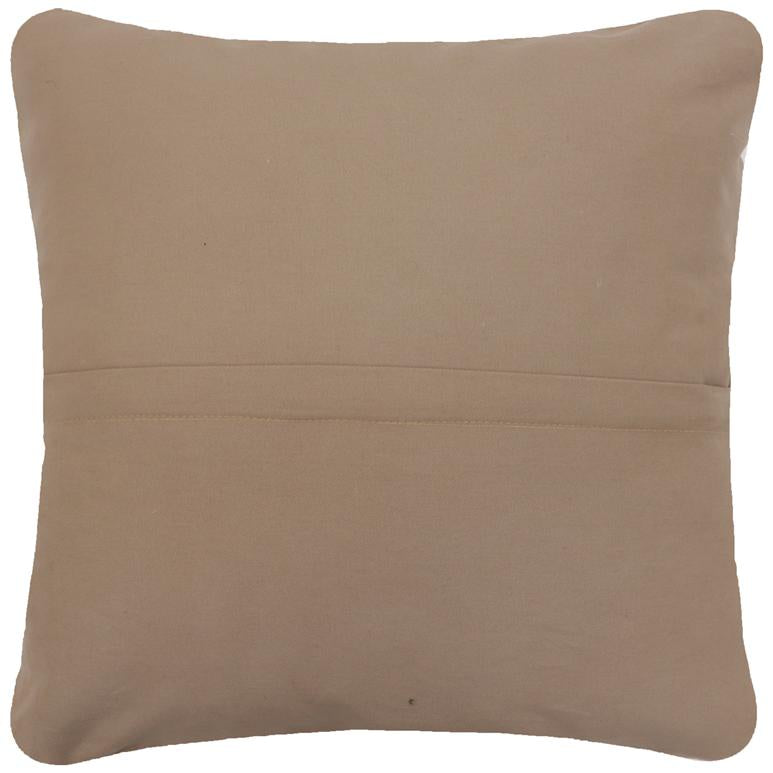 handmade Traditional Pillow Beige Red Hand-Woven SQUARE 100% WOOL Handmade pillow