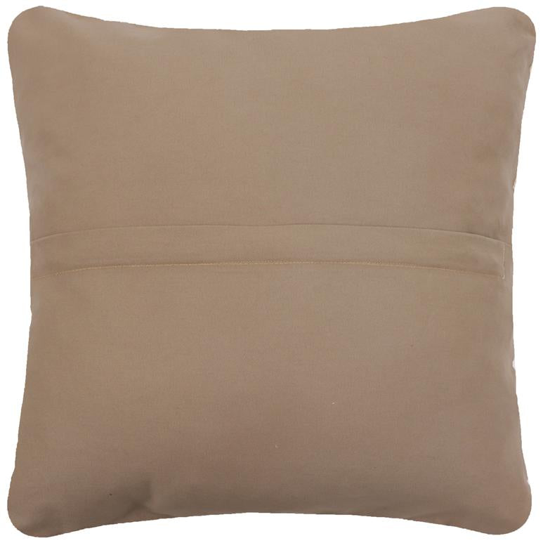 handmade Traditional Pillow Beige Red Hand-Woven SQUARE 100% WOOL Handmade pillow